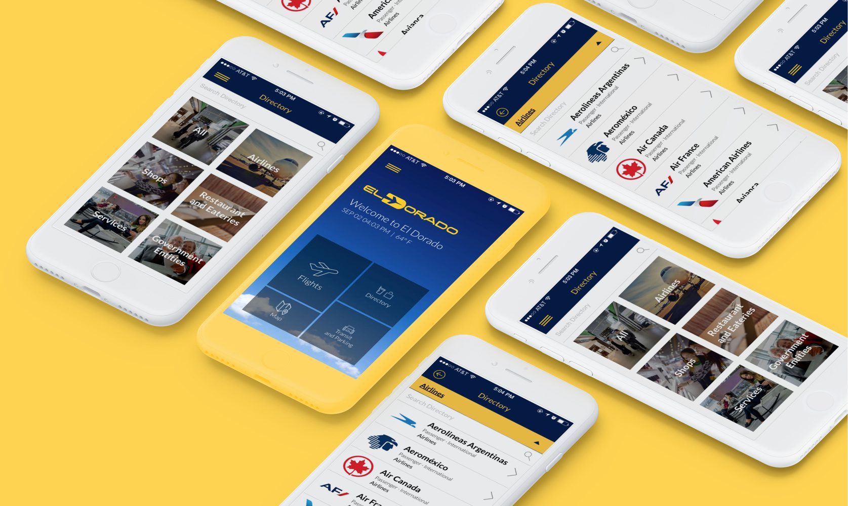 The official airline app of the El Eorado Airport in Bogotá, Colombia