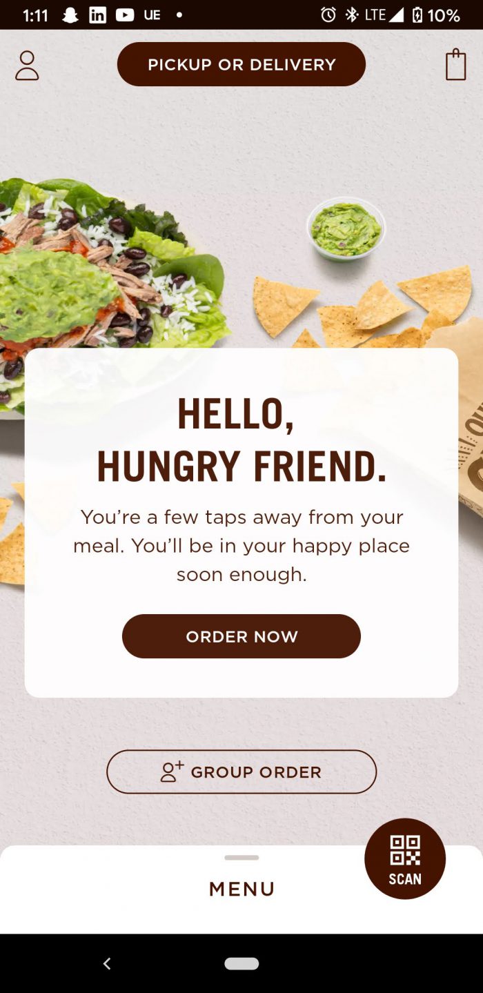 Chipotle order deals online pickup